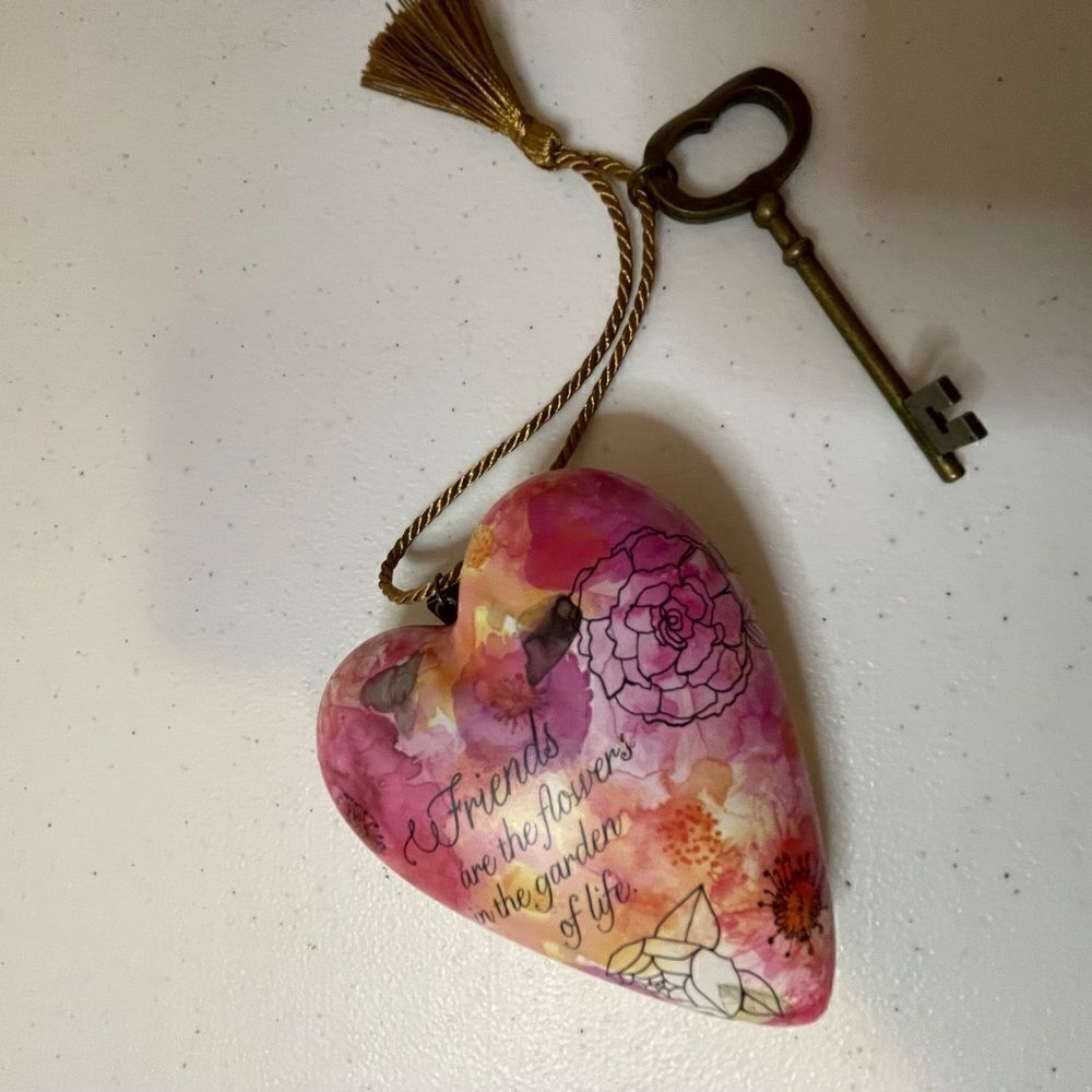 Demdaco Art Hearts Friends Are The Flowers Garden Margaret Berg with Key